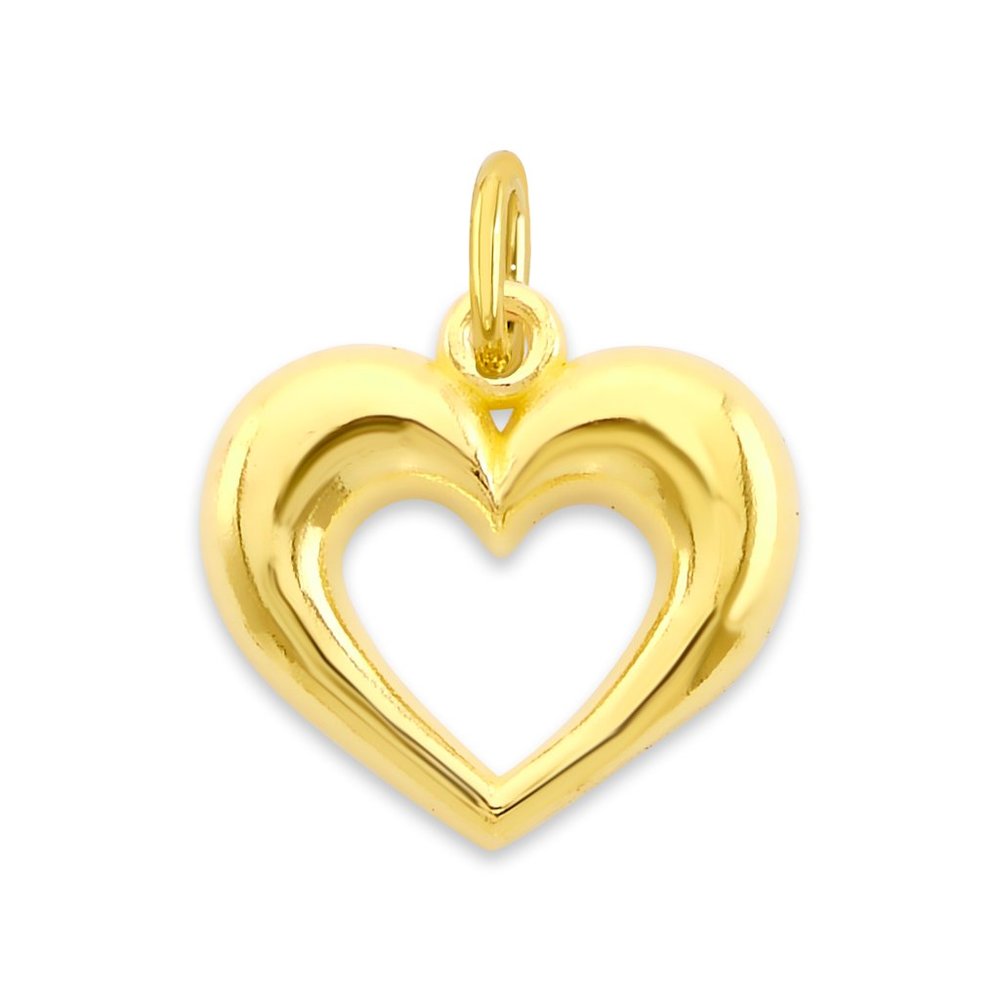 Solid 14k Gold Mini Heart Charm for Bracelet - Valentines Day Jewelry Gifts
